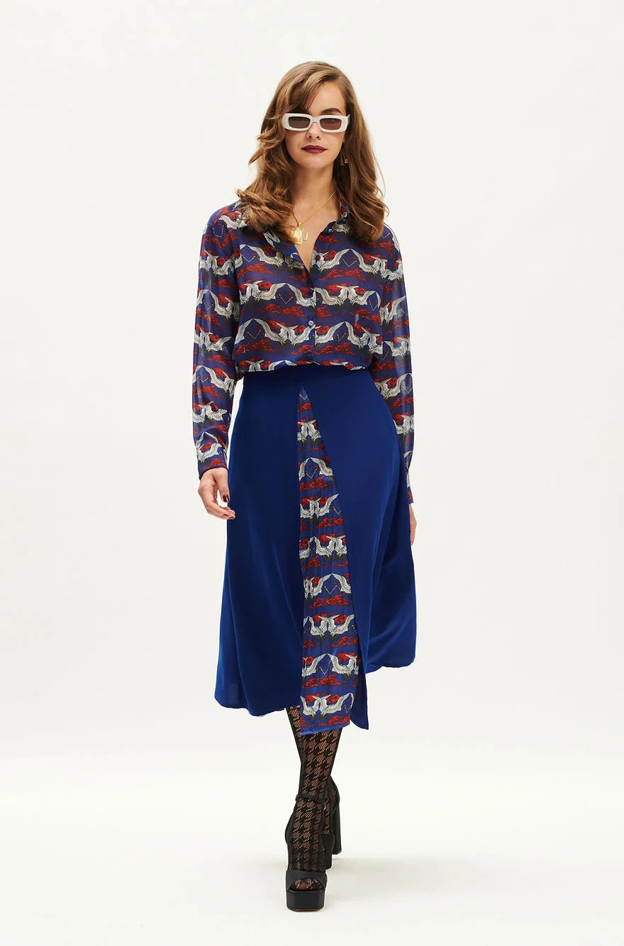 A Line Pleat Detailed Skirt