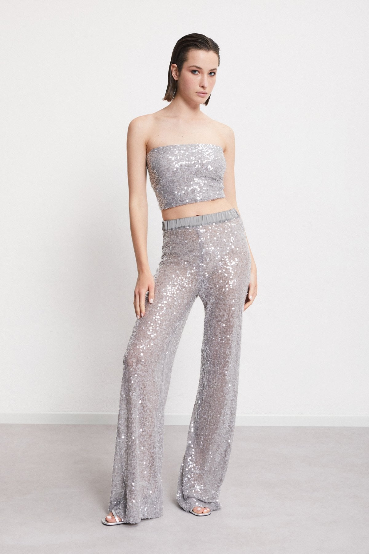 Palazzo Trousers with Sequins