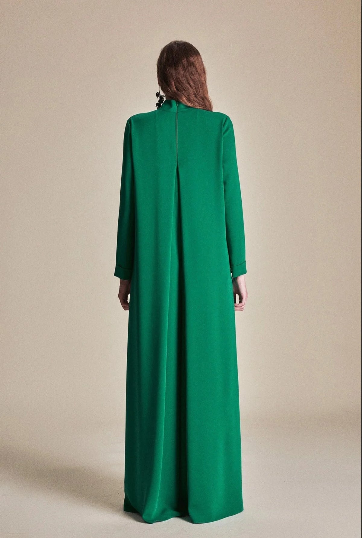 Emerald Draped Wide-Leg Jumpsuit
