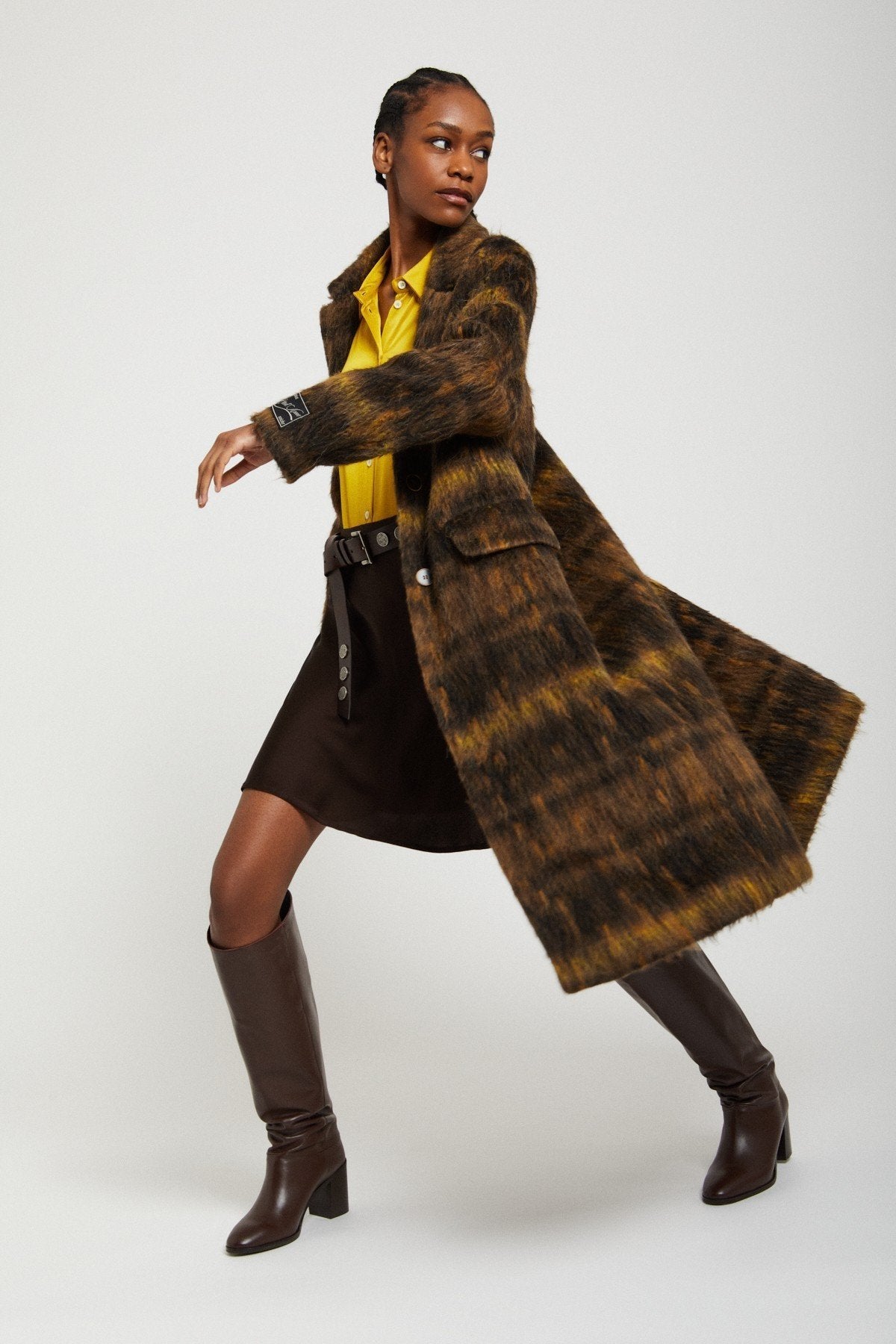 Wool-blend Midi Coat