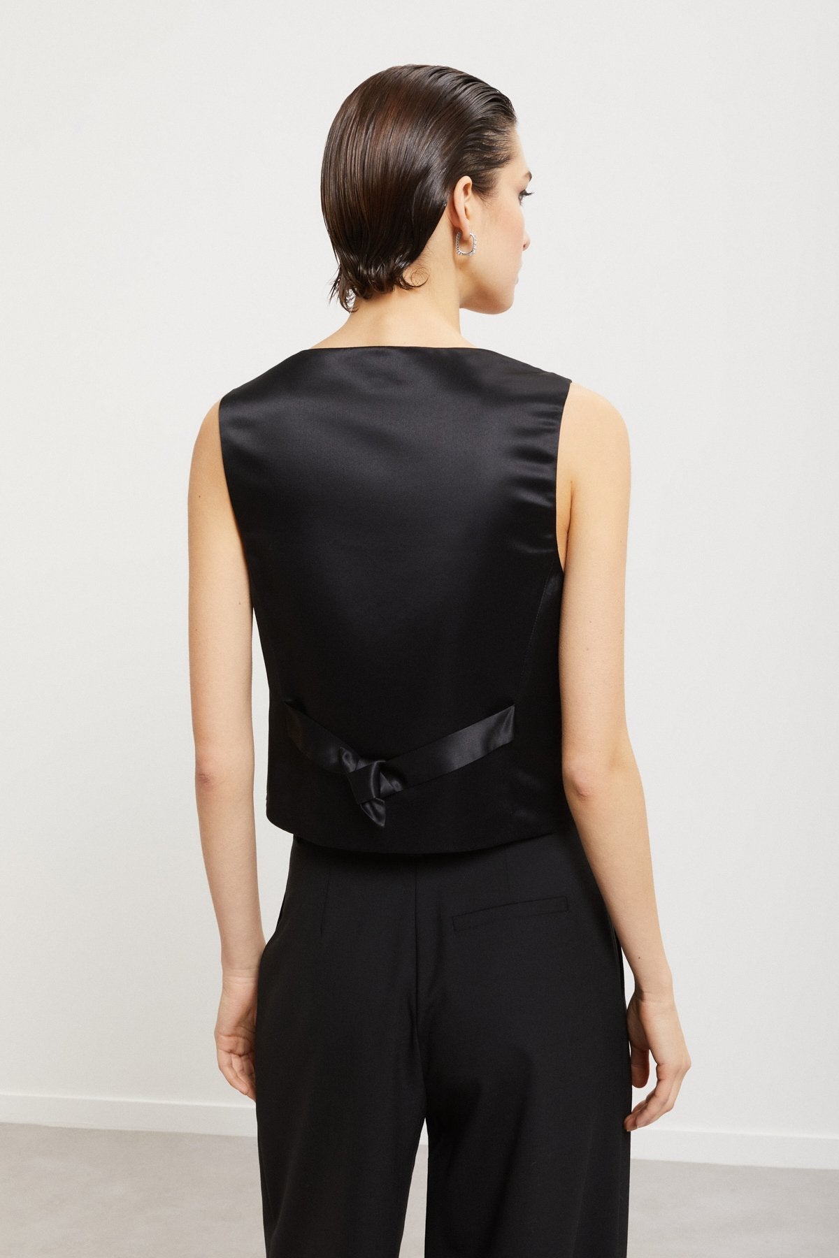 Vest with Stone and Crystal Embroidery