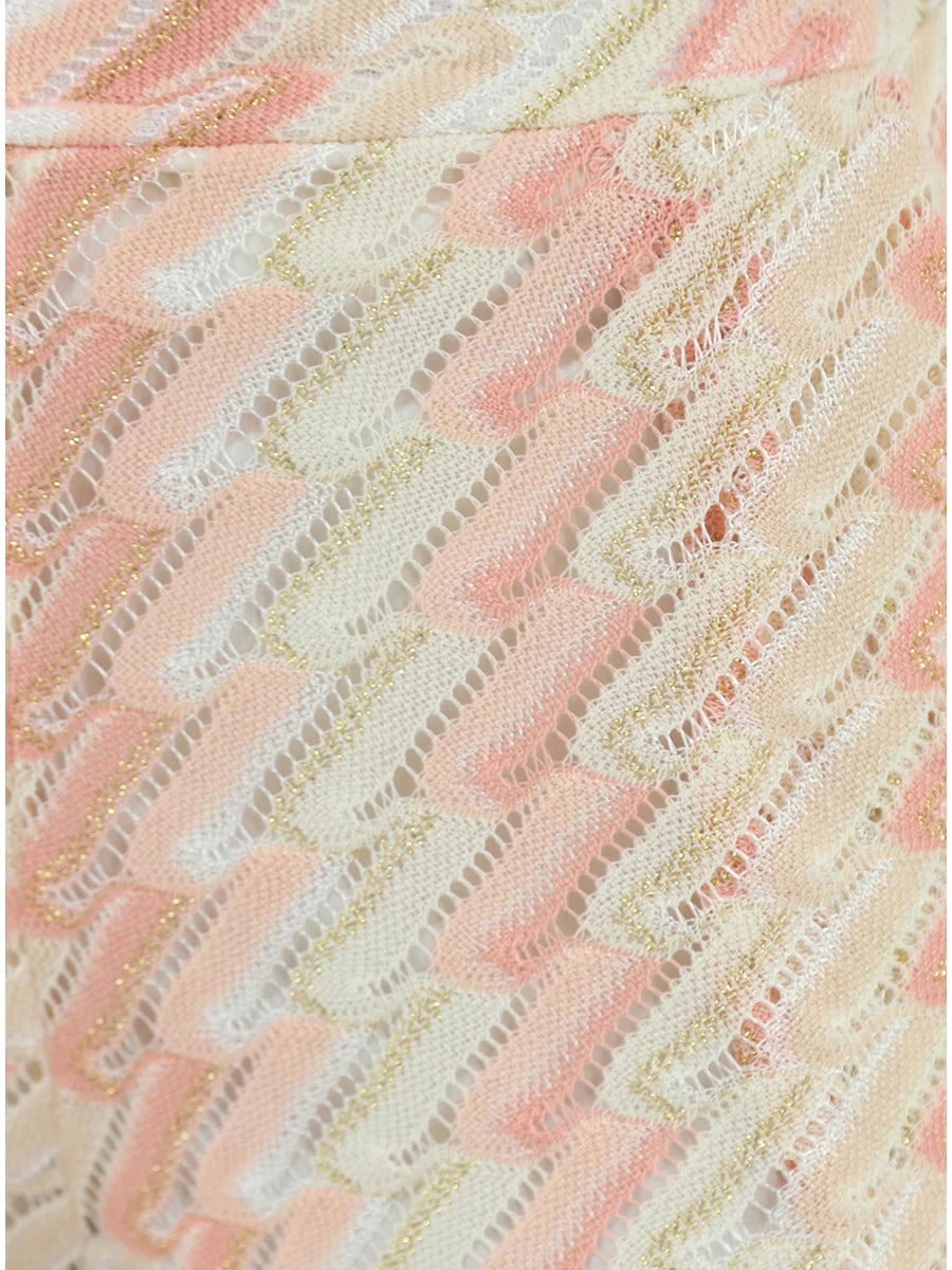 Rosé Wave Knit Pants