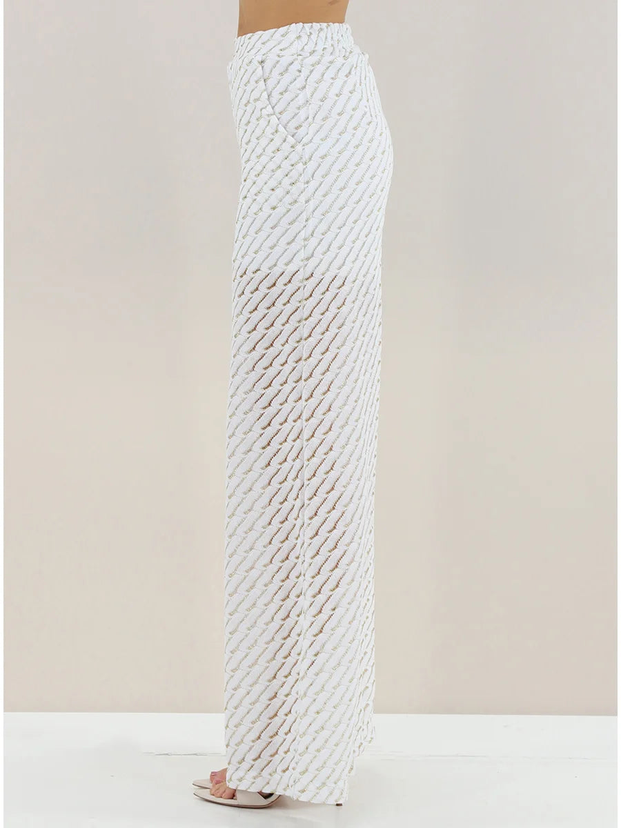 Golden Weave Knit Pants