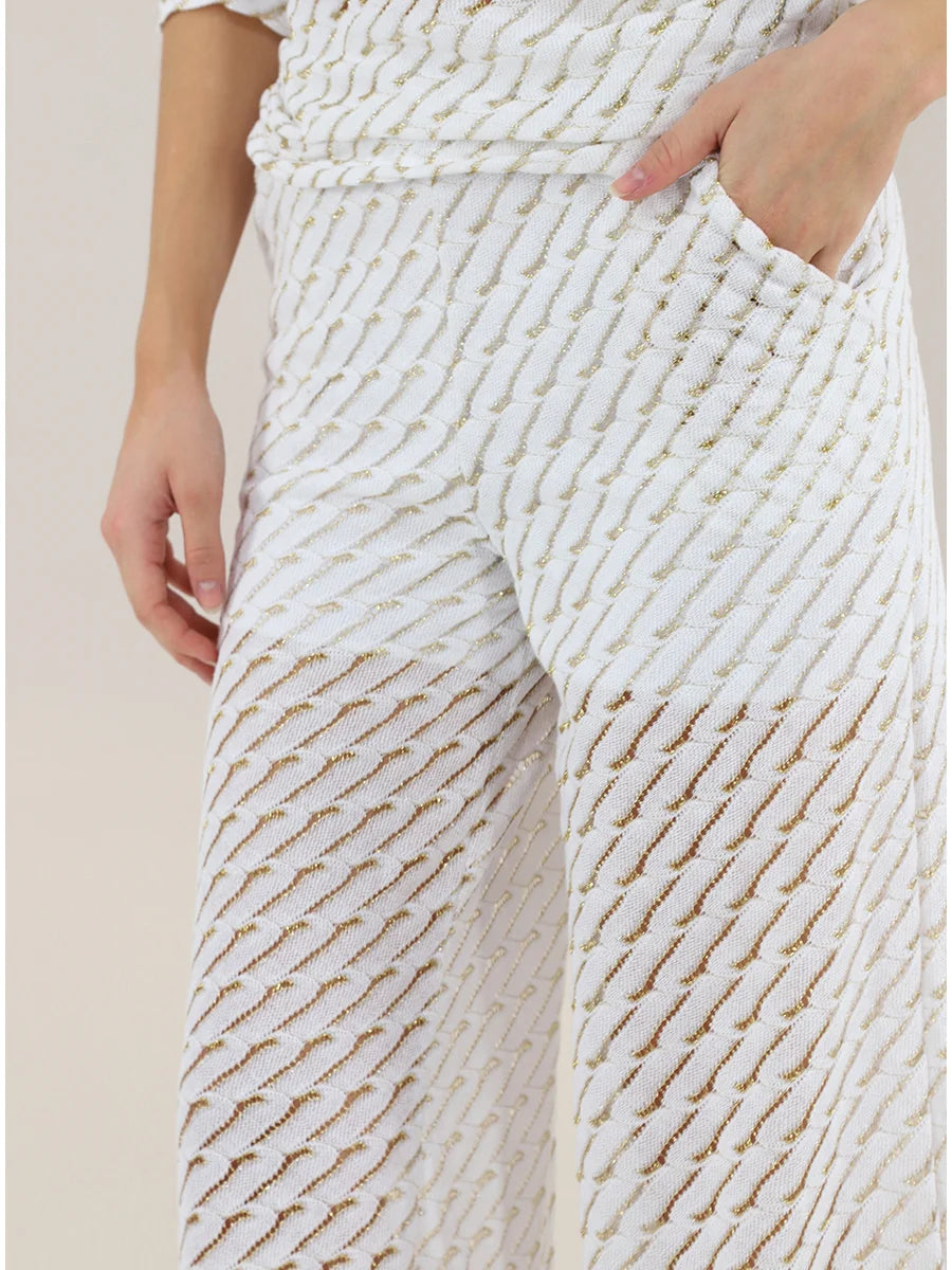 Golden Weave Knit Pants