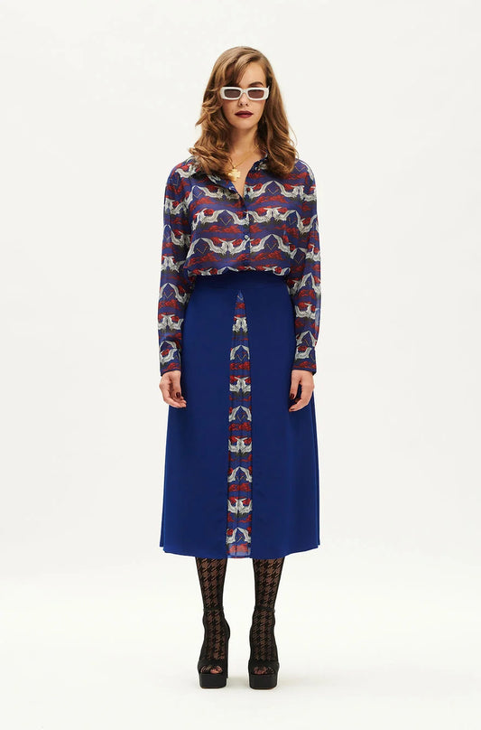 A Line Pleat Detailed Skirt