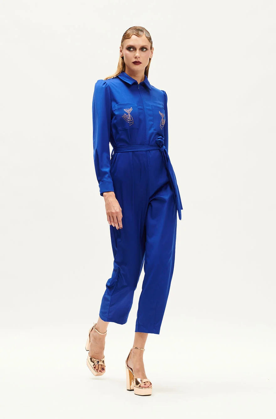 Indigo Jumpsuit with Zip
