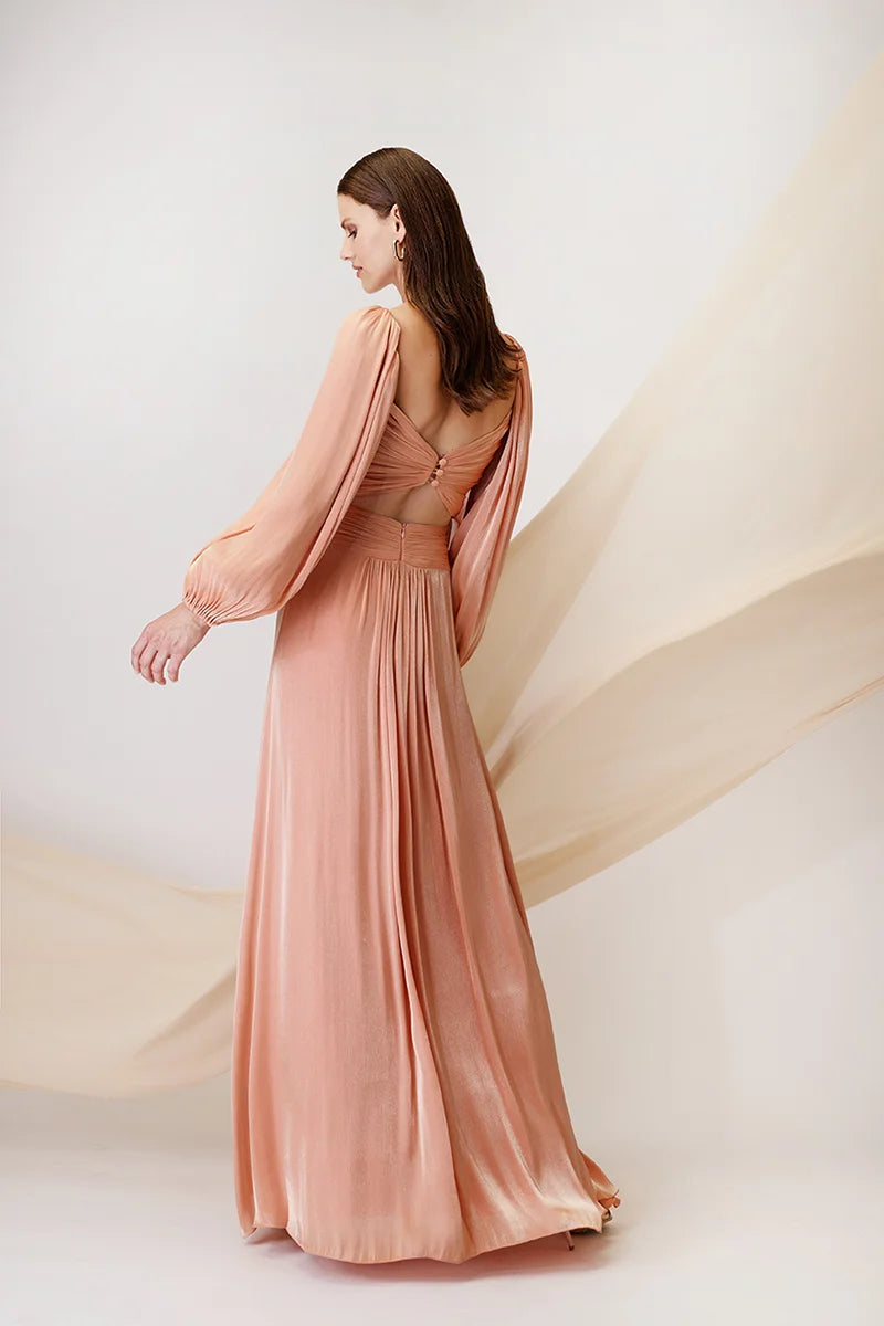 Flowing Cutout Maxi Dress