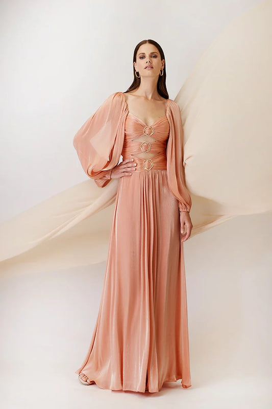 Flowing Cutout Maxi Dress