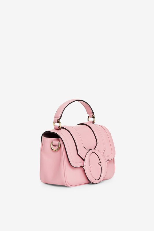 Italian pink leather handbag
