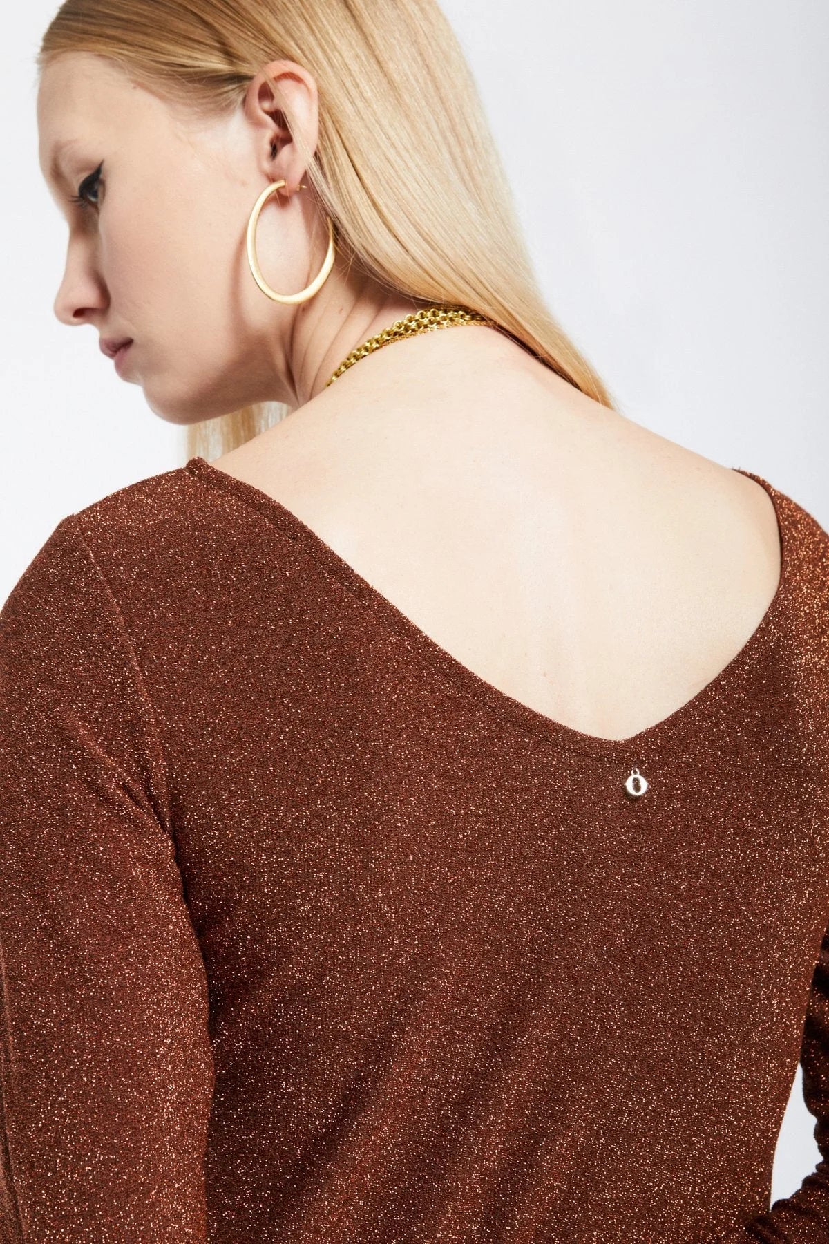 Viscose Long Dress with Lurex