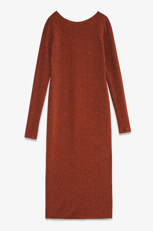 Viscose Long Dress with Lurex