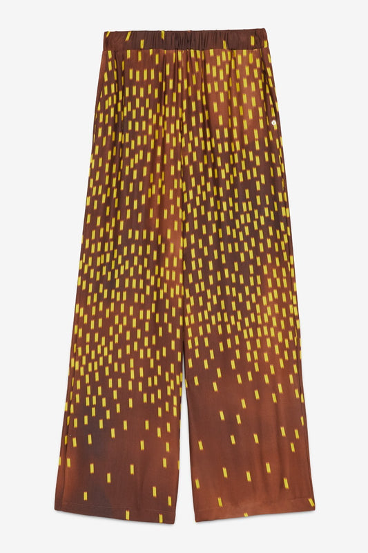 Printed Pure Viscose Palazzo Trousers