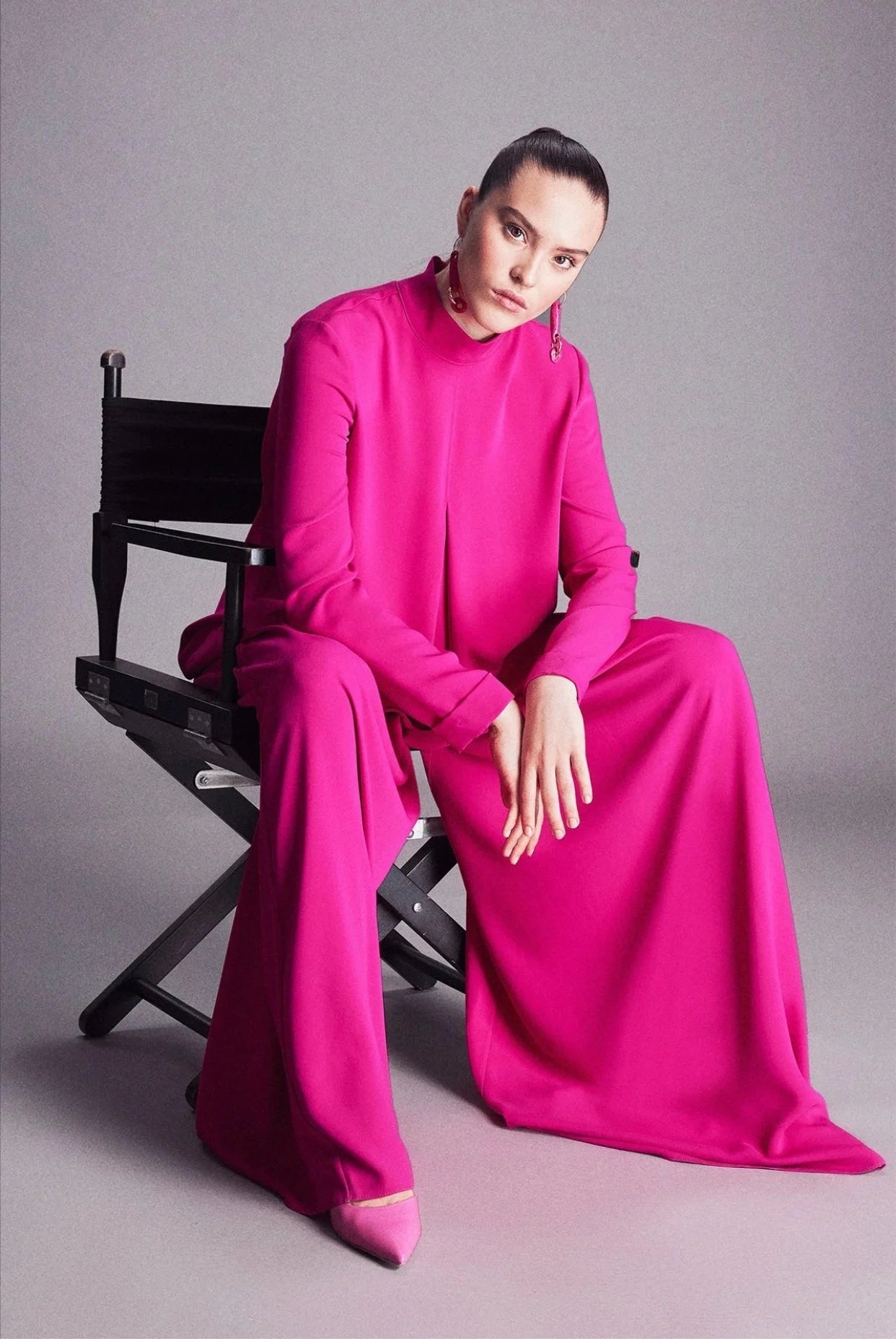 Fuchsia Fluid Jumpsuit