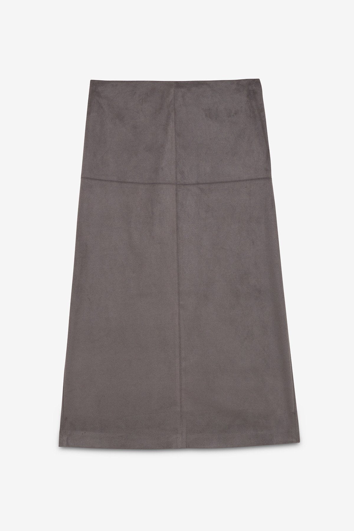 Midi Skirt Leather Effect with Slit