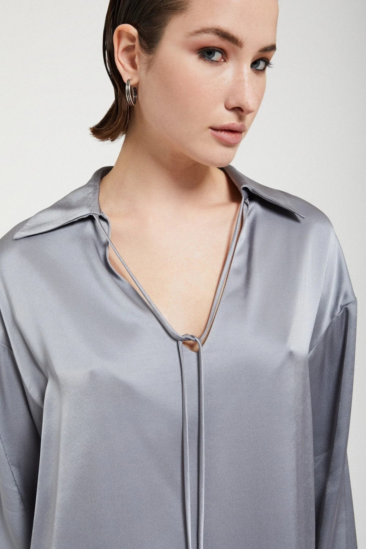 Viscose Blouse with Drawstring