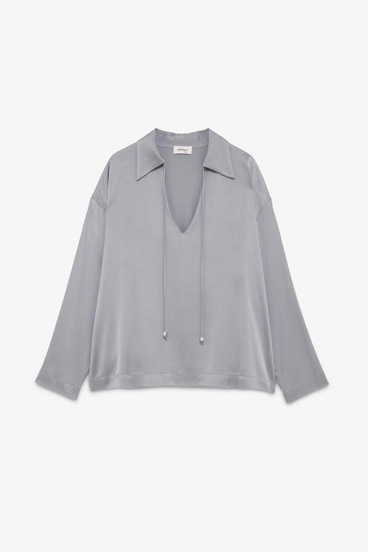 Viscose Blouse with Drawstring