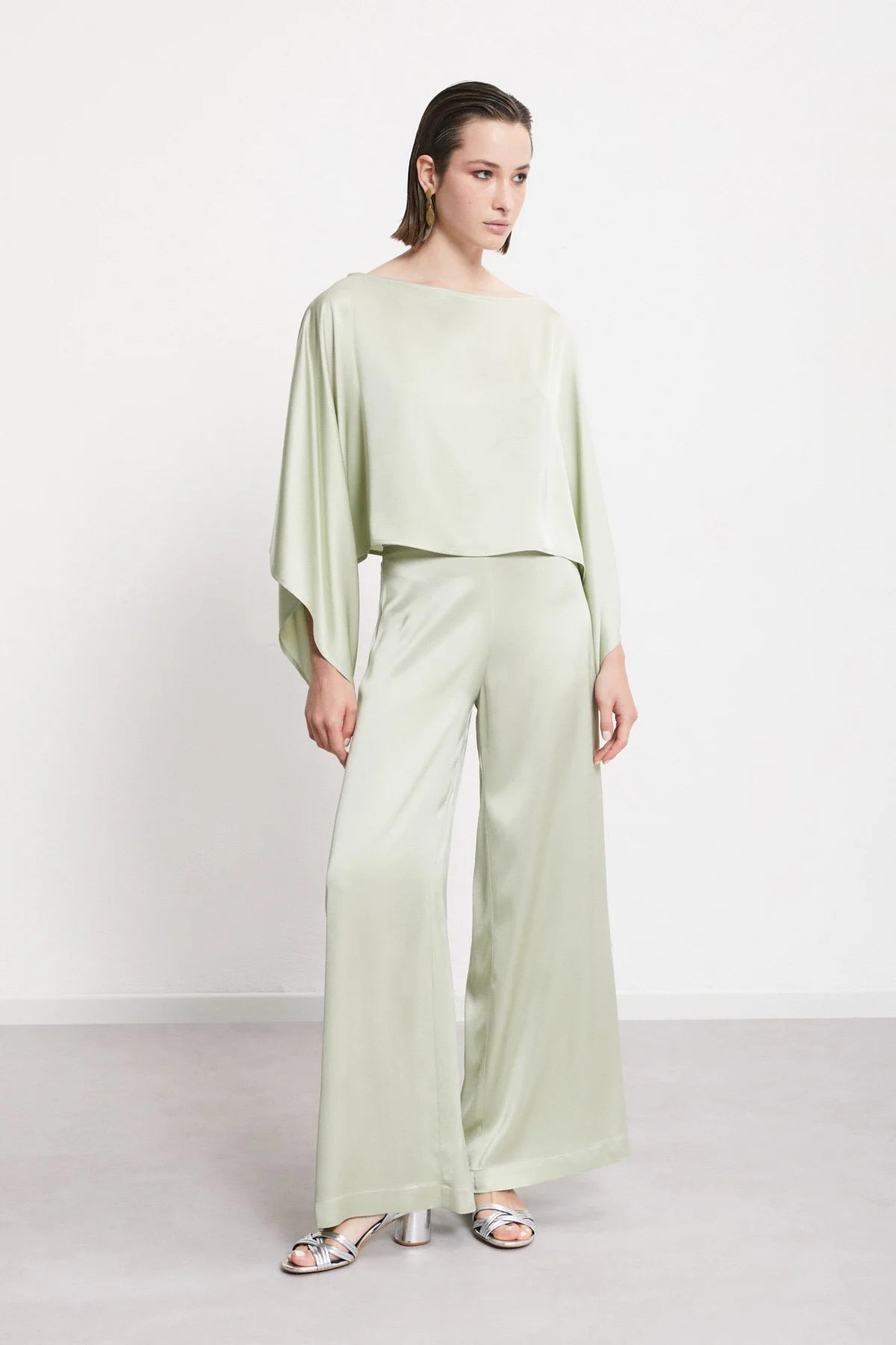 Sage Viscose Flow Top