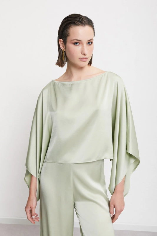 Sage Viscose Flow Top