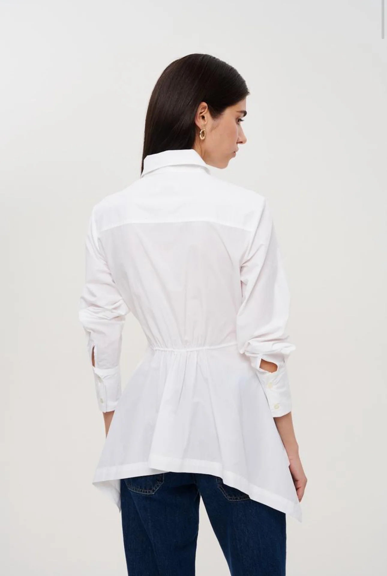 Shirt with Asymmetrical Hemline