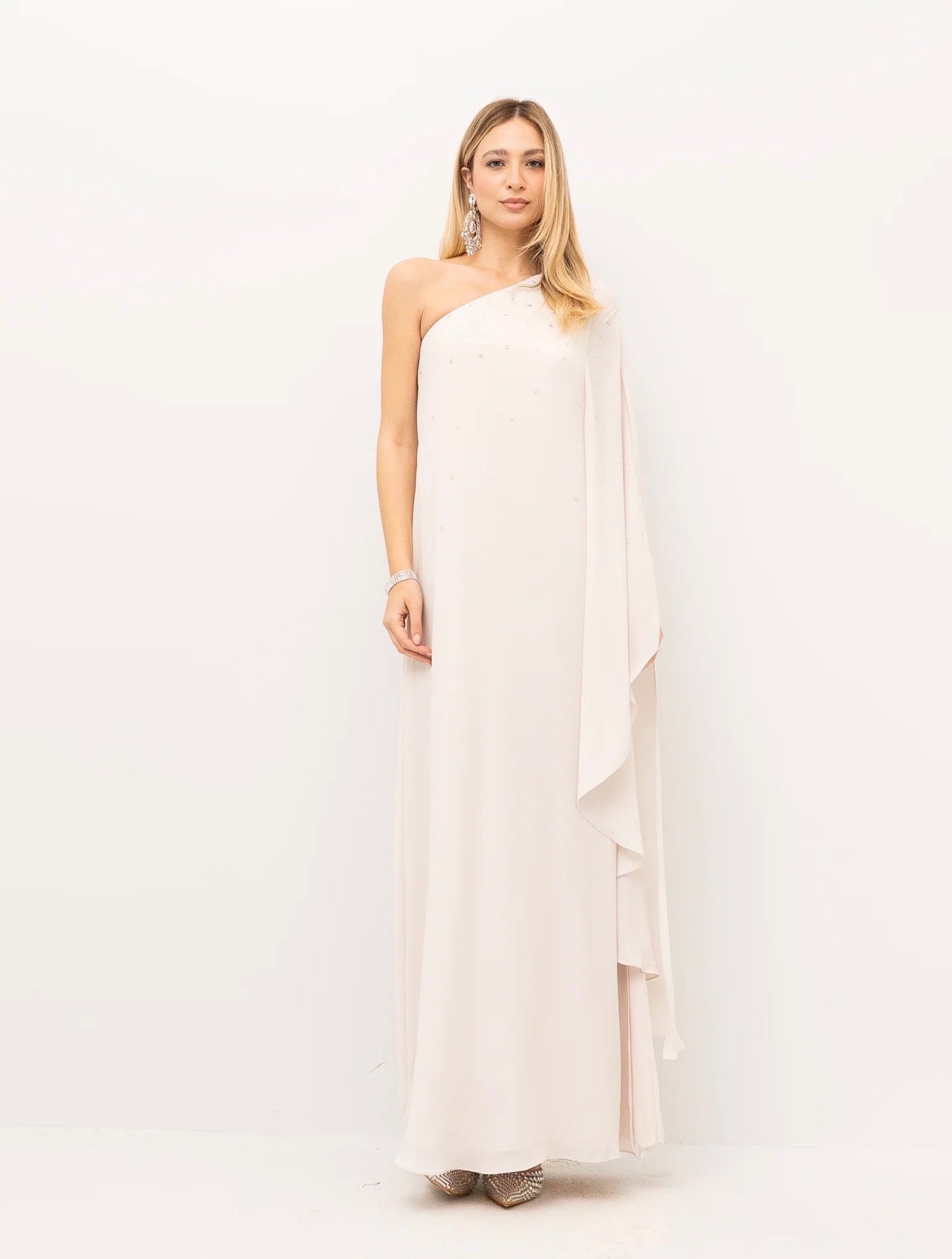 luxury ivory evening gown minimal design SOPHiEL