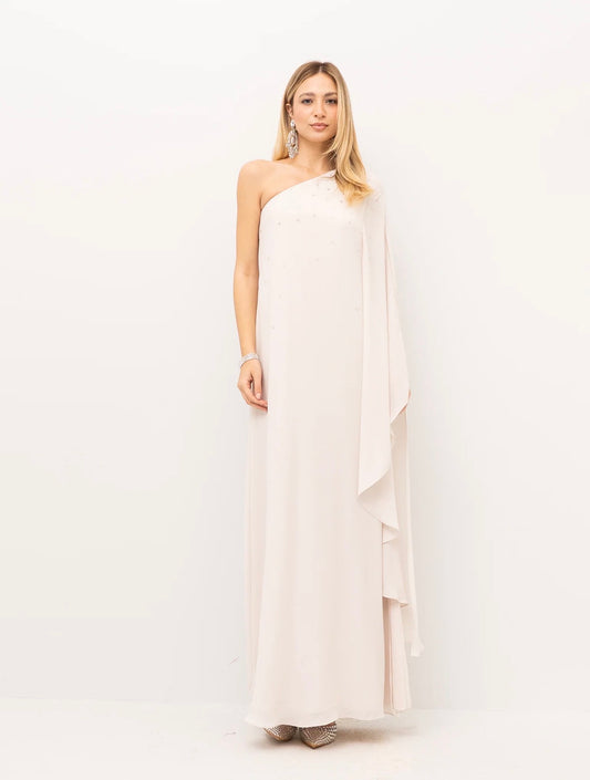 luxury ivory evening gown minimal design SOPHiEL