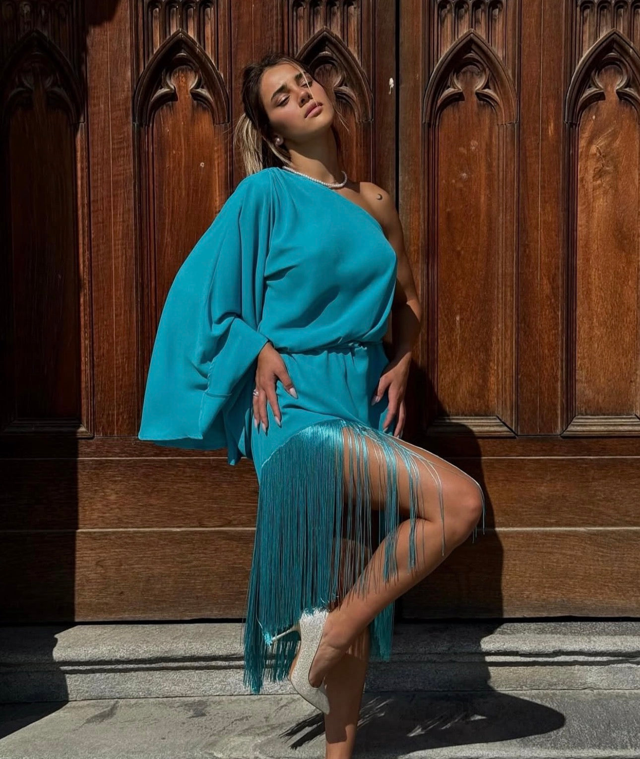 halter sequin fringe mini dress Halter Sequin Fringe Dress