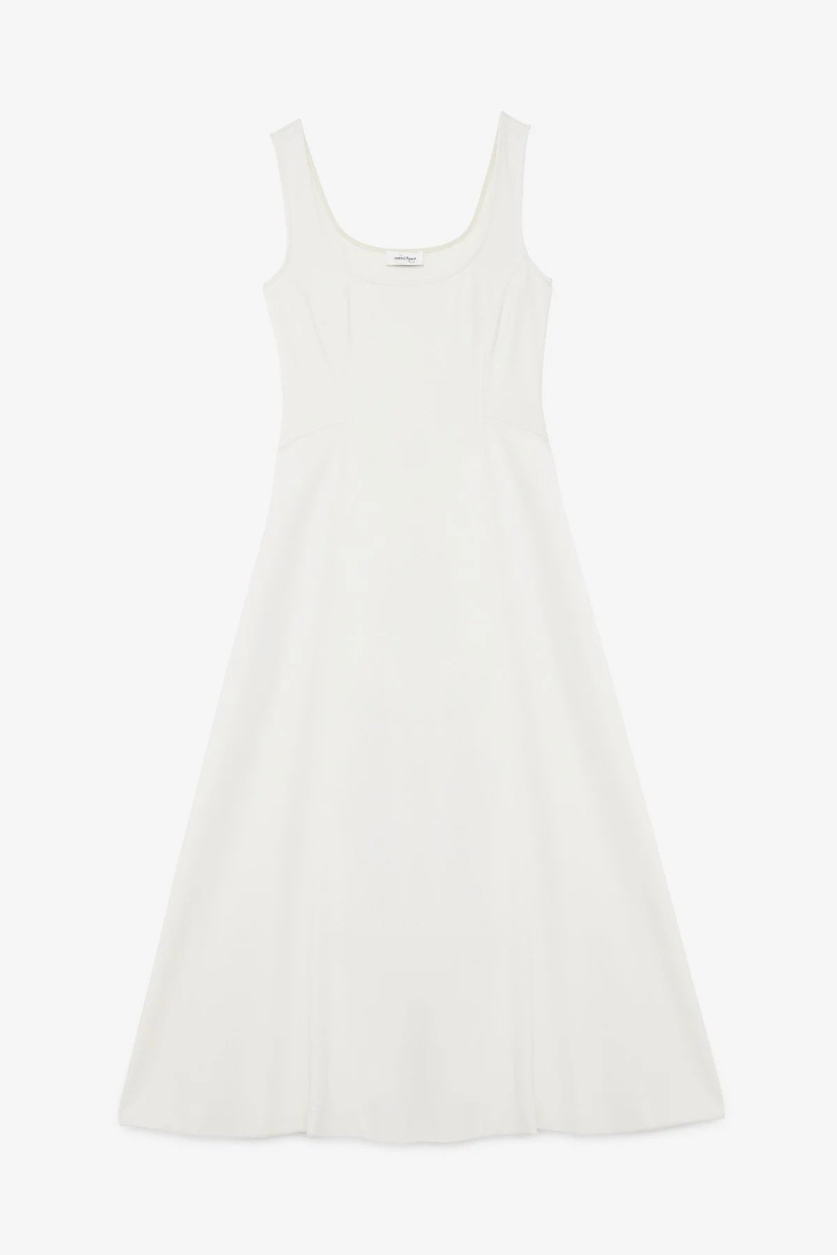 White Viscose Midi Dress