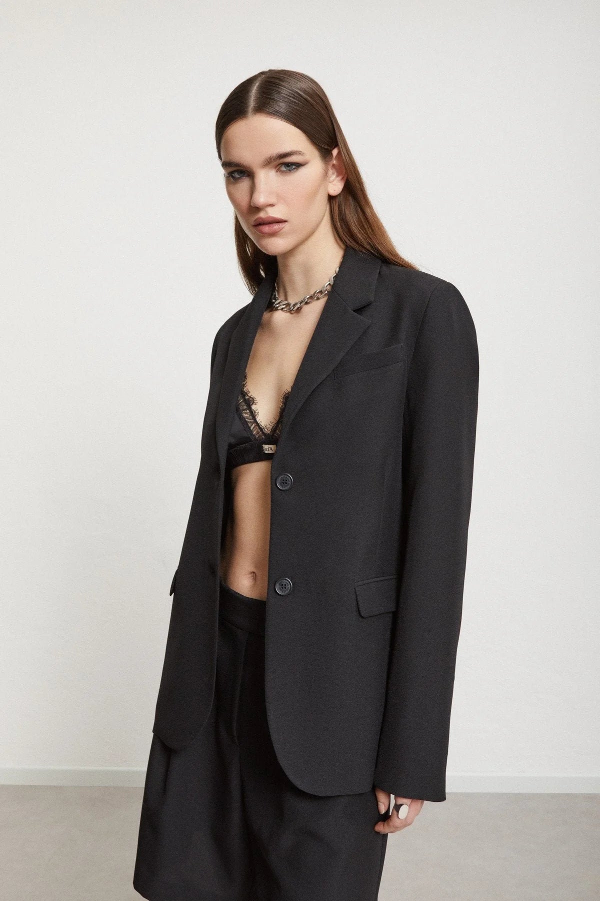 Open-Back Tailored Blazer