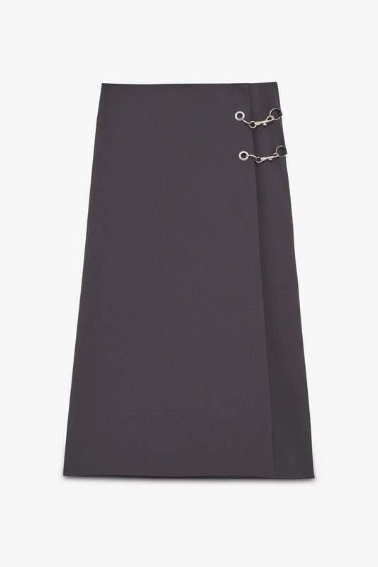 Long Skirt with Grommet and Chain