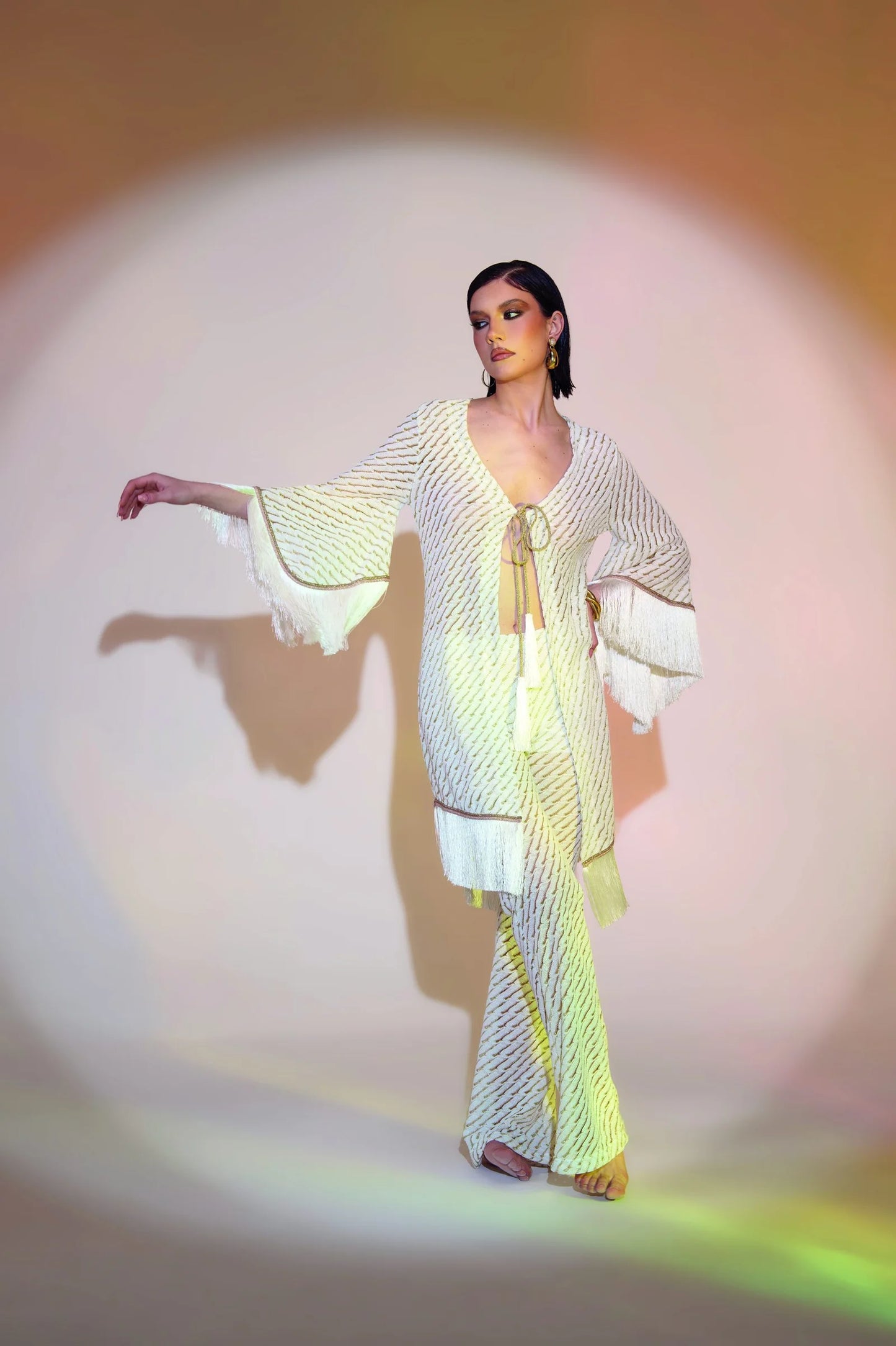 Weave Knit Kimono Top