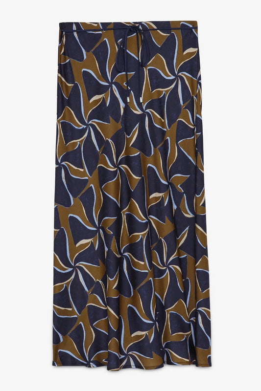 Pure Printed Viscose Midi Skirt