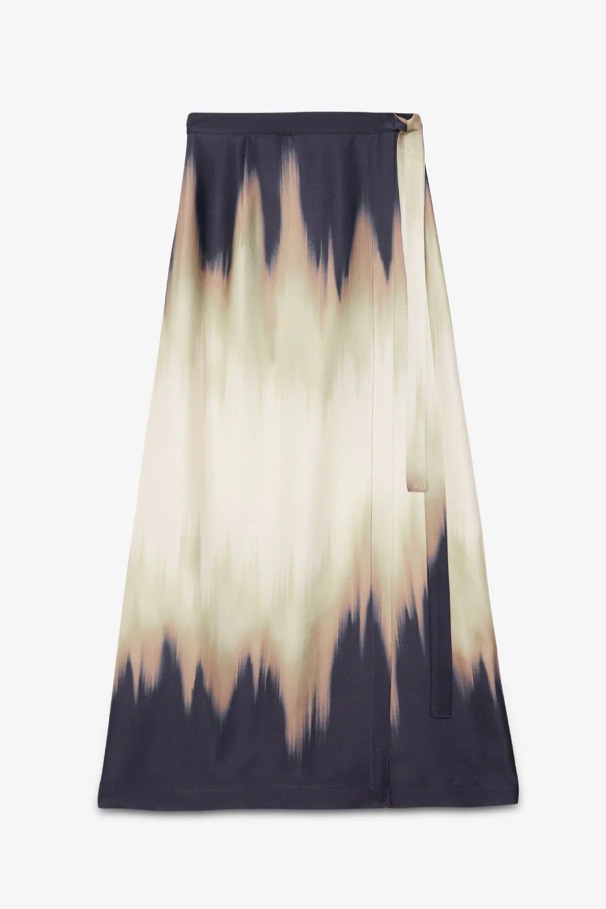 Fluid Ombre Viscose Wrap Skirt