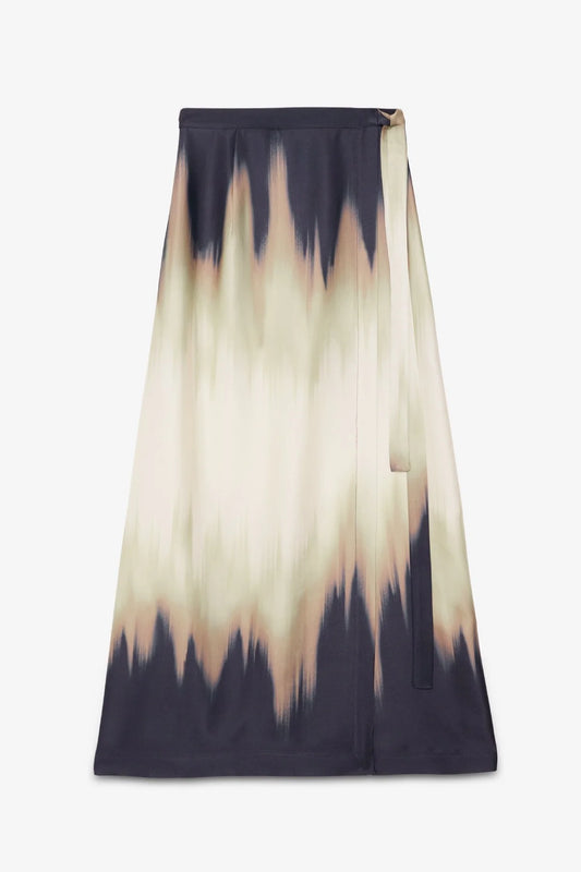 Fluid Ombre Viscose Wrap Skirt