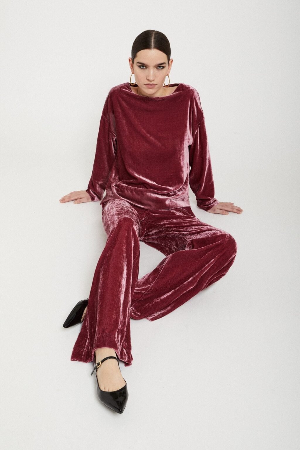 Velvet Palazzo Trousers