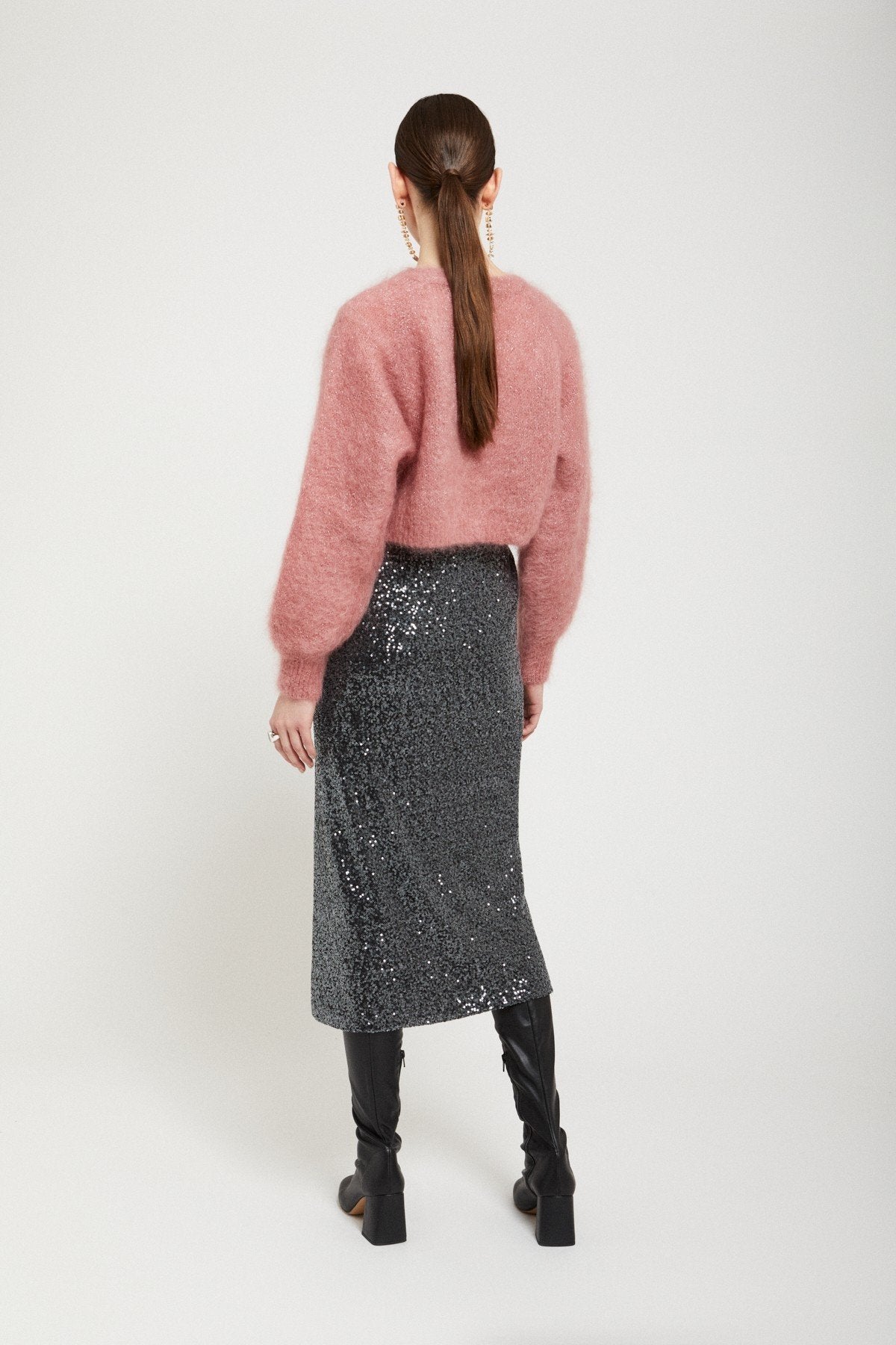 Midi Skirt with Sequins