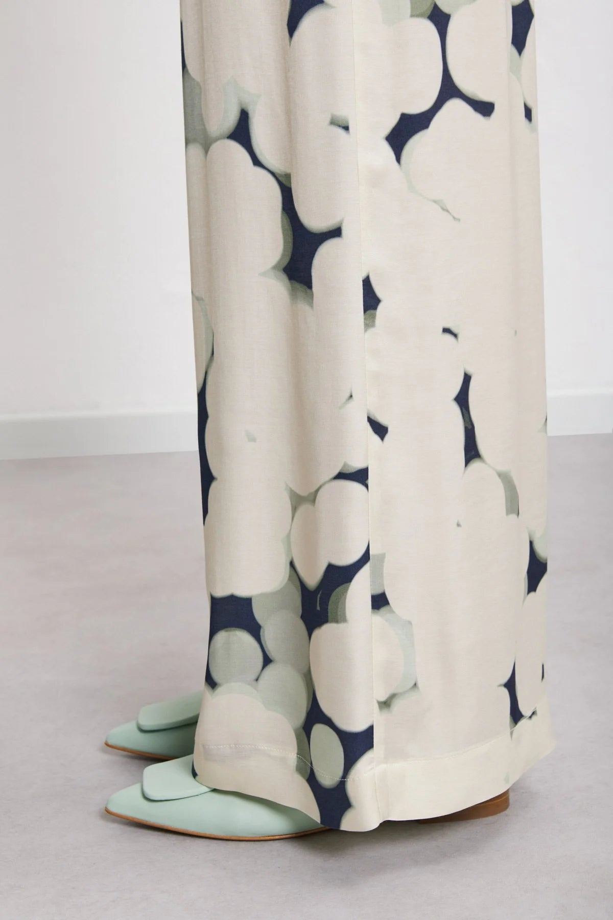 Viscose Printed Wide-Leg Pants