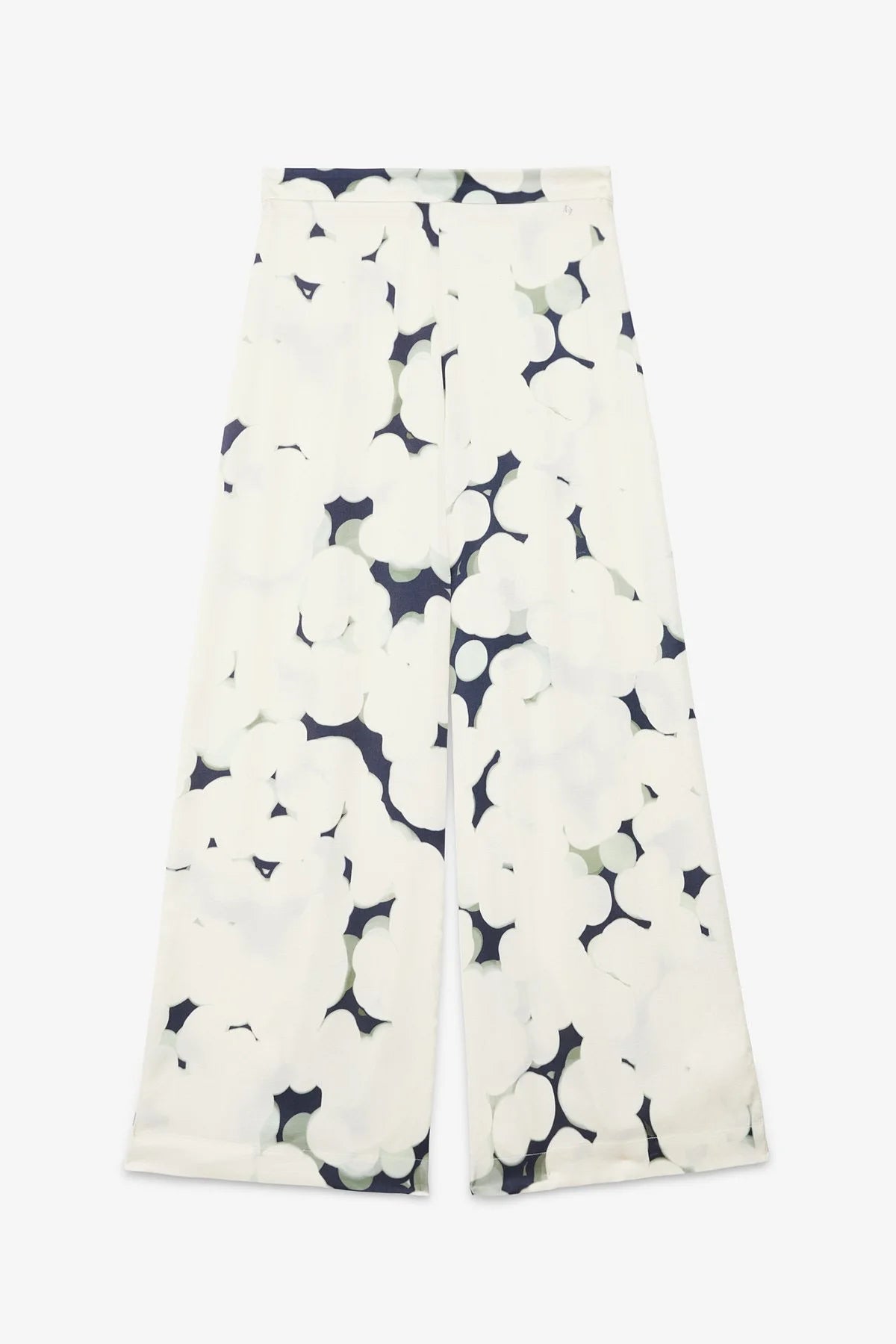 Viscose Printed Wide-Leg Pants