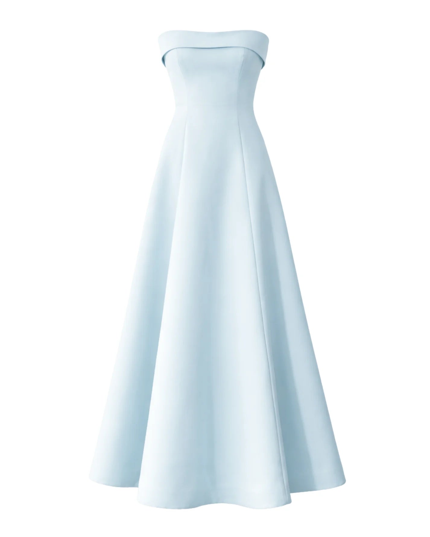 NOOR Baby Blue Strapless Midi Dress