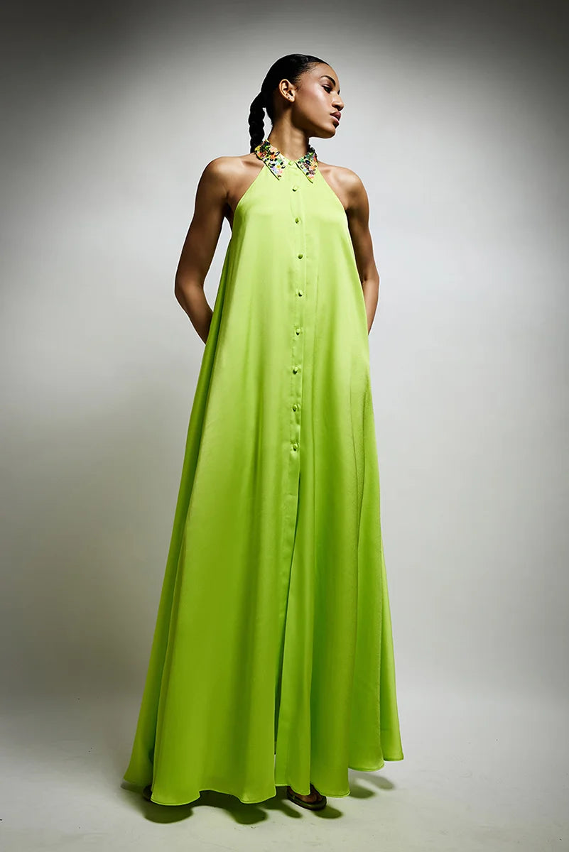 Premium Collar Detail Shirt Dress