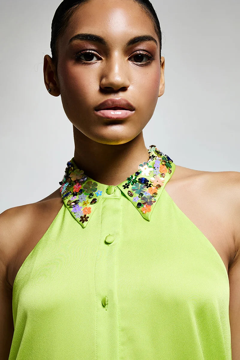 Premium Collar Detail Shirt Dress