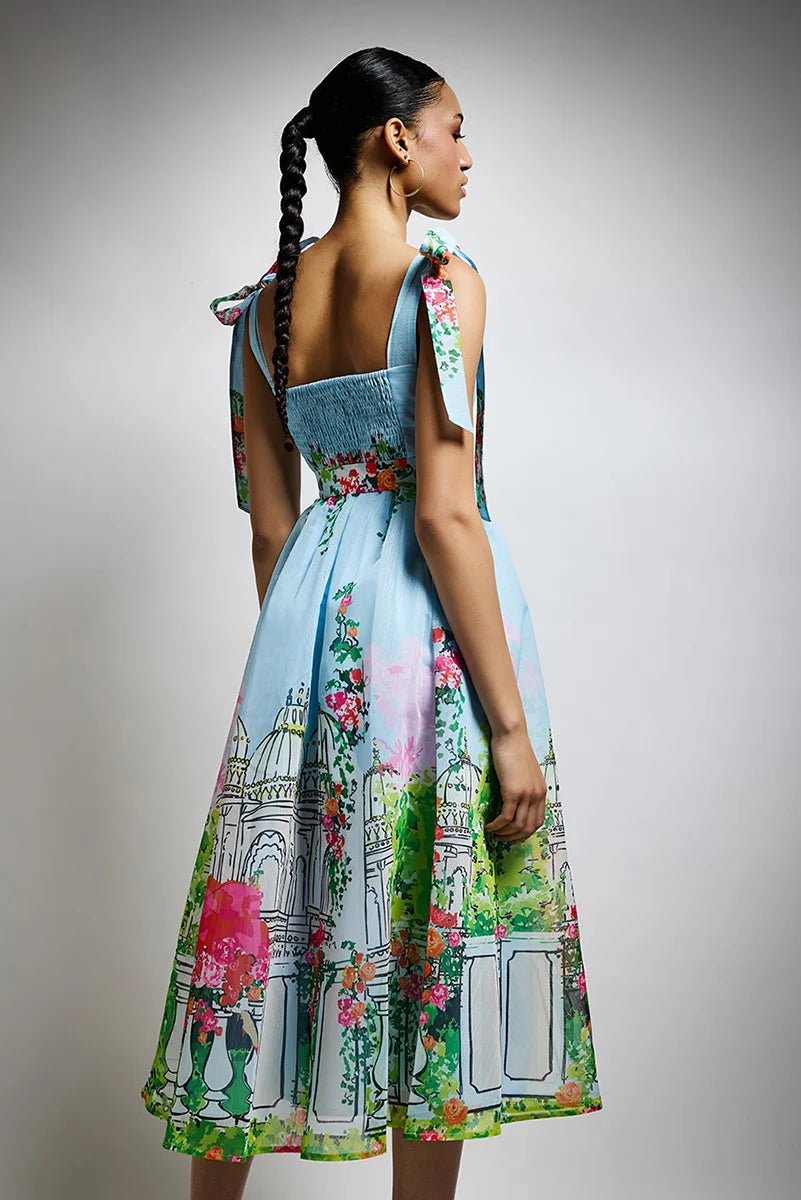 Sky Blue Short Balconette Dress