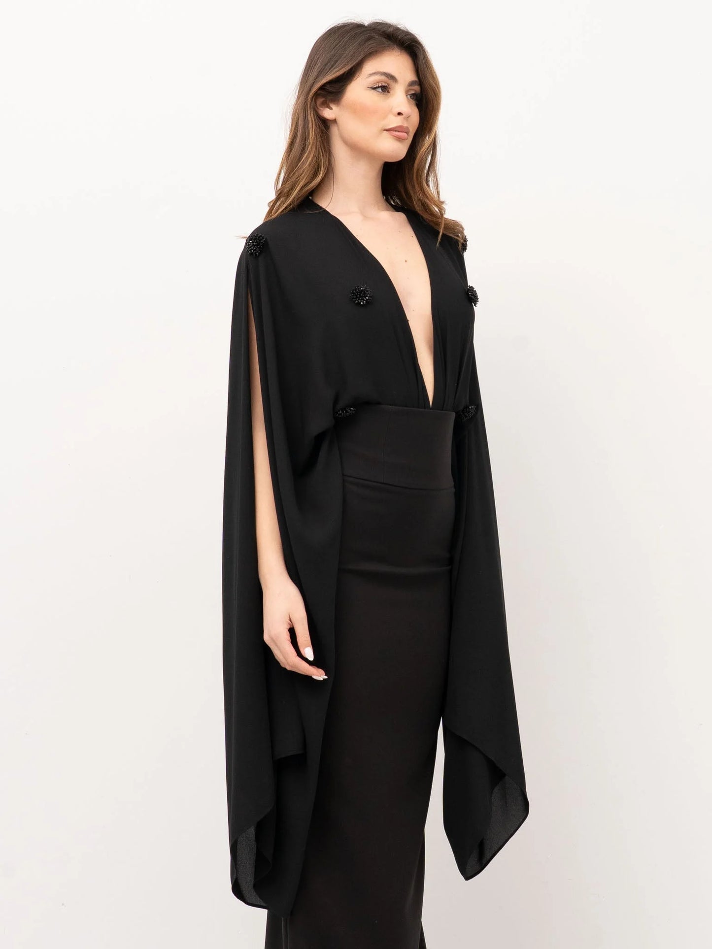 Black Body with Angel Sleeves