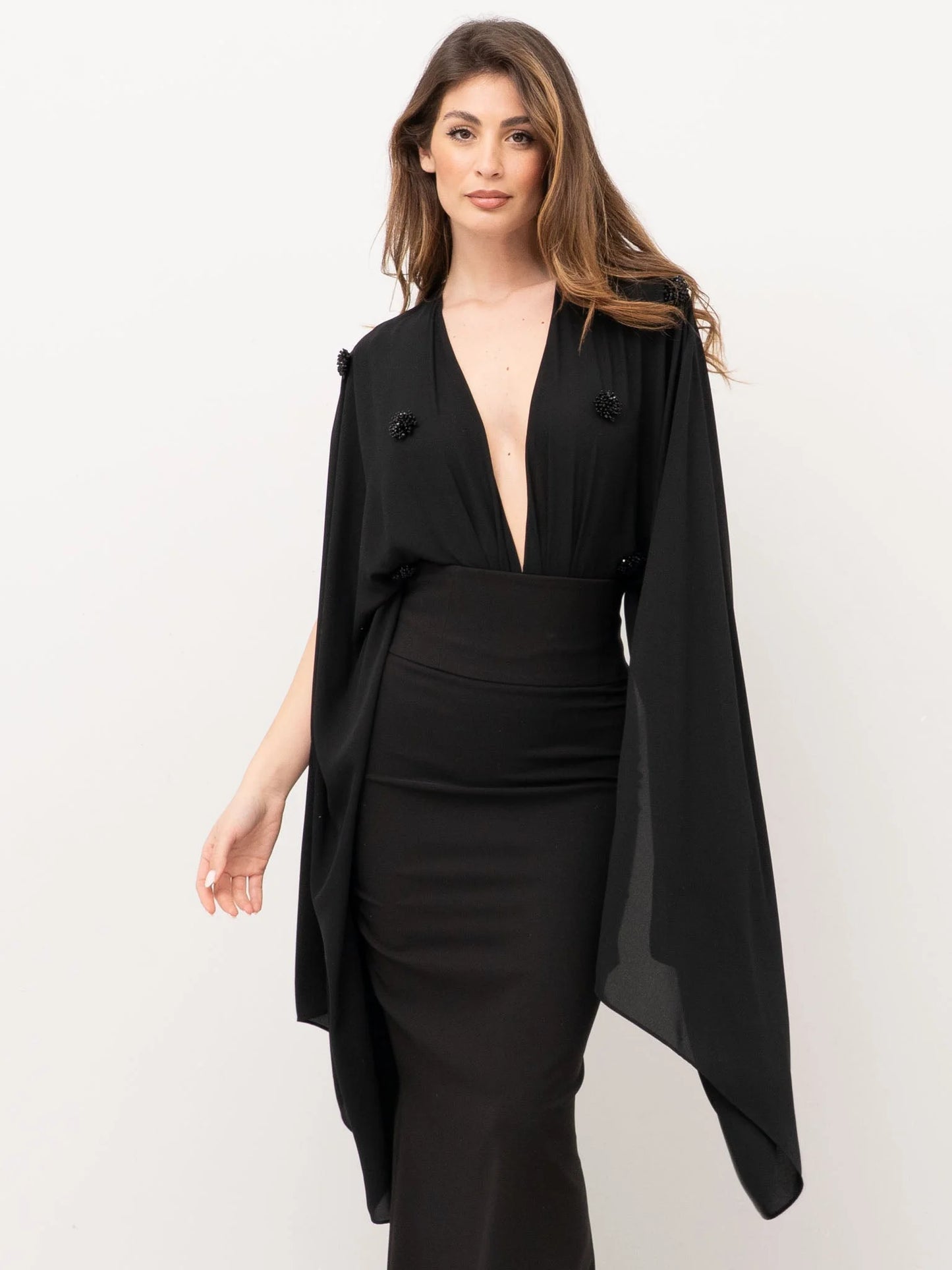 Black Body with Angel Sleeves