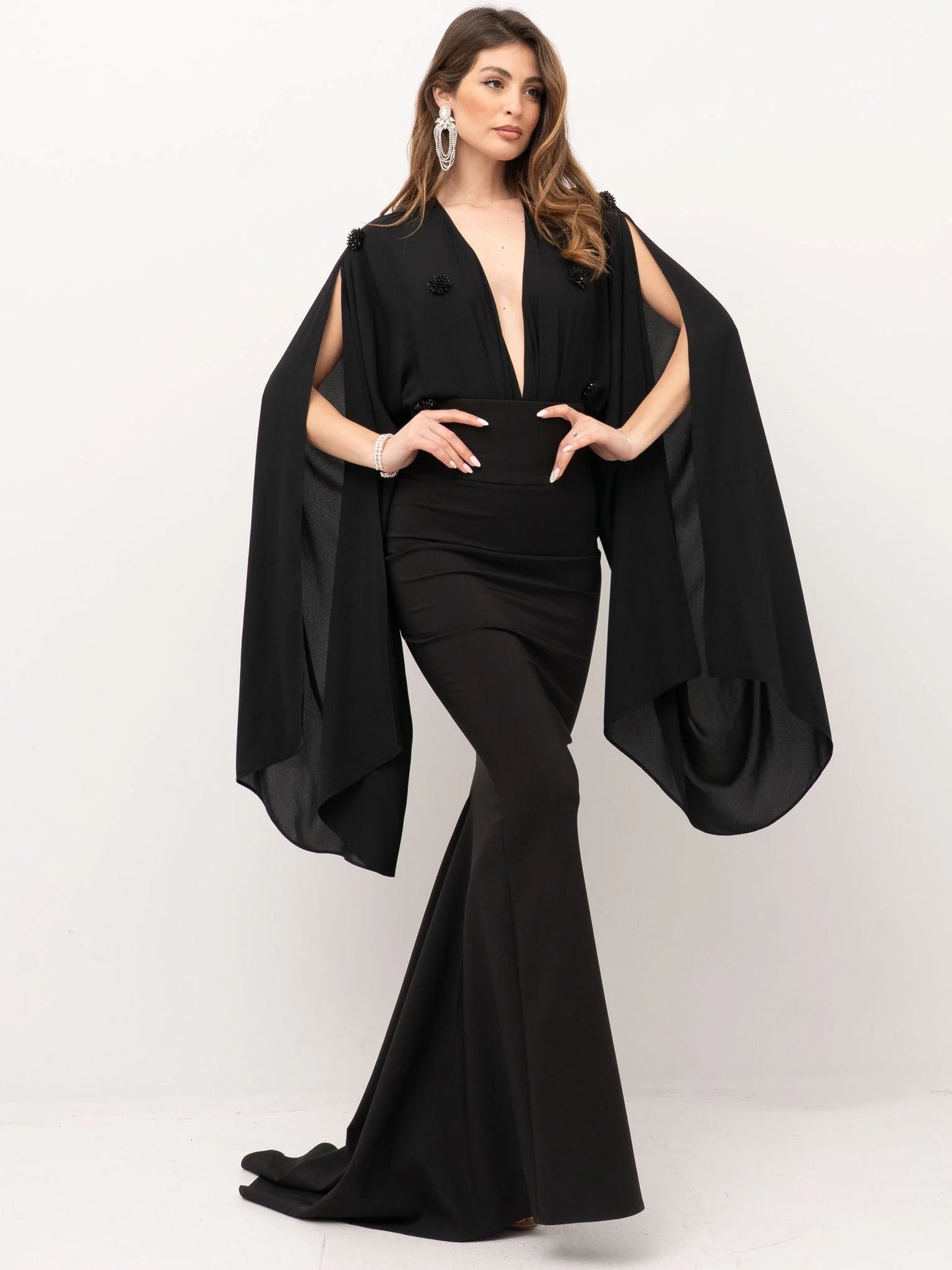 Black Body with Angel Sleeves