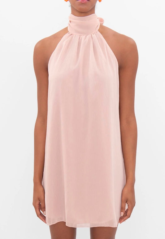 Blush Halter Mini Dress