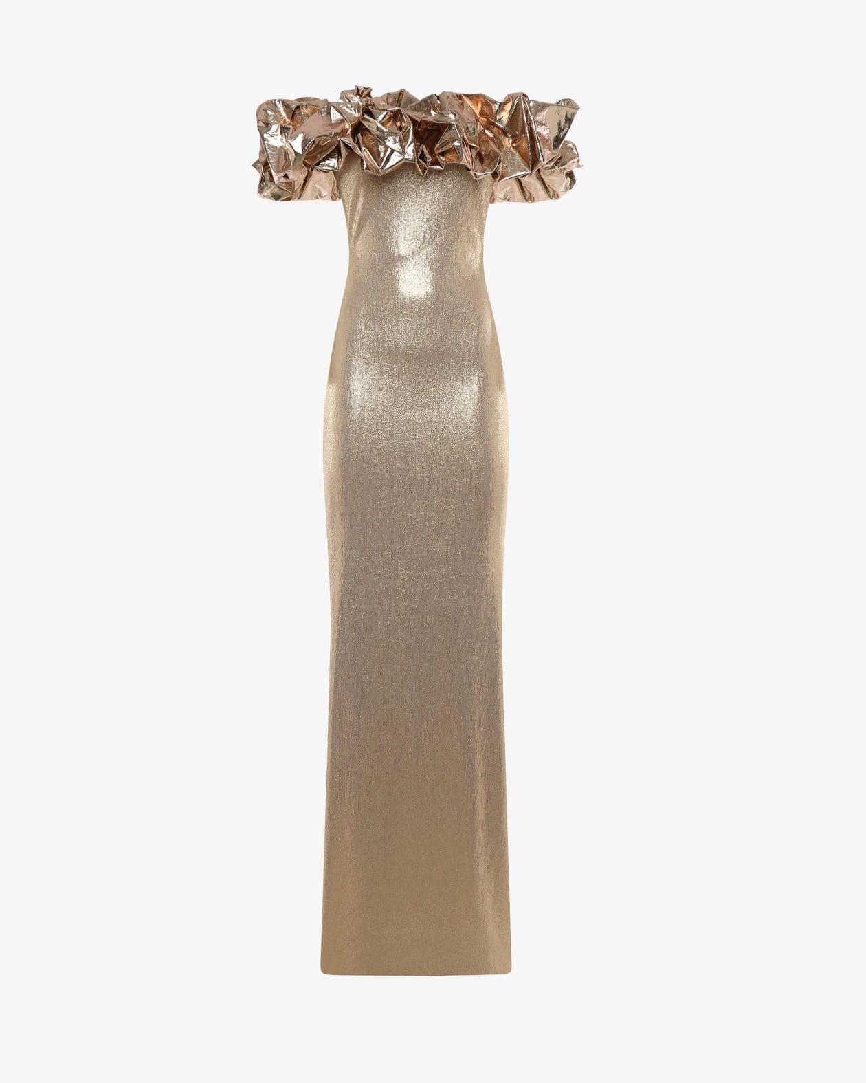 Mermaid maxi evening dress with removable taffeta shrug | SOPHiEL