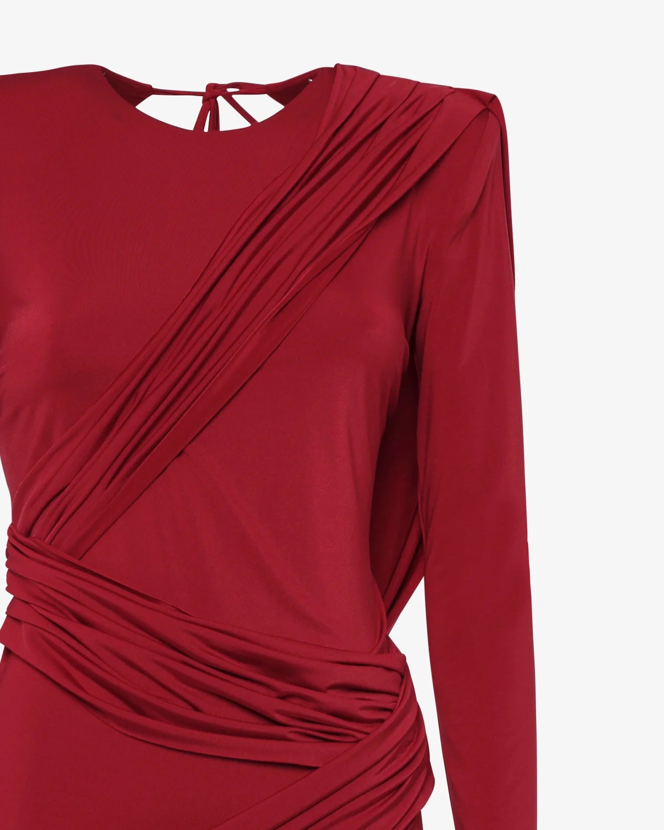 Asymmetric Open Back Draped Dress