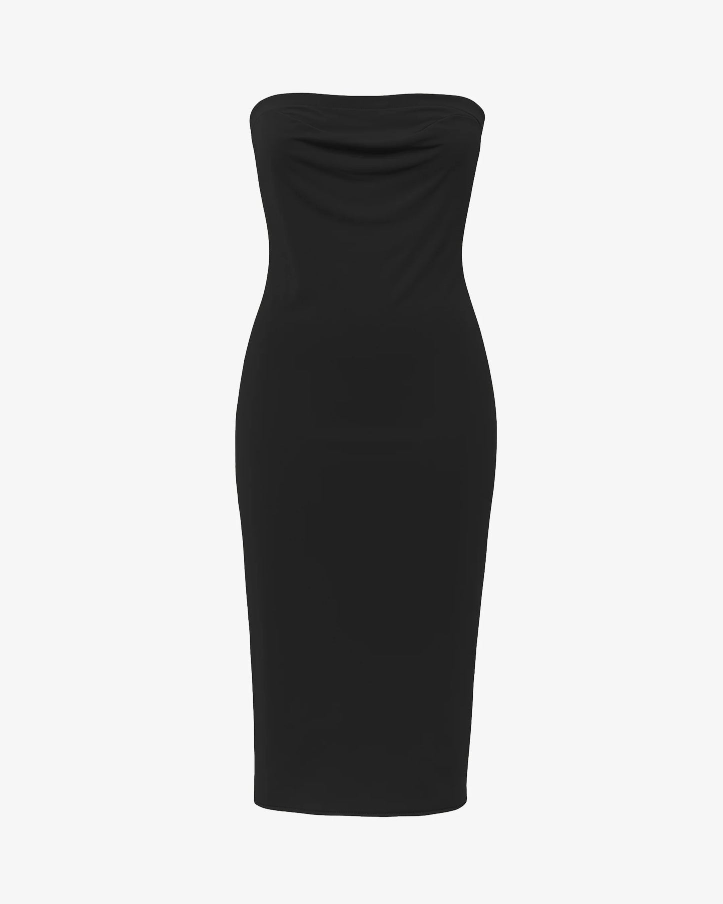 elegant black maxi dress fitted silhouette sophiel