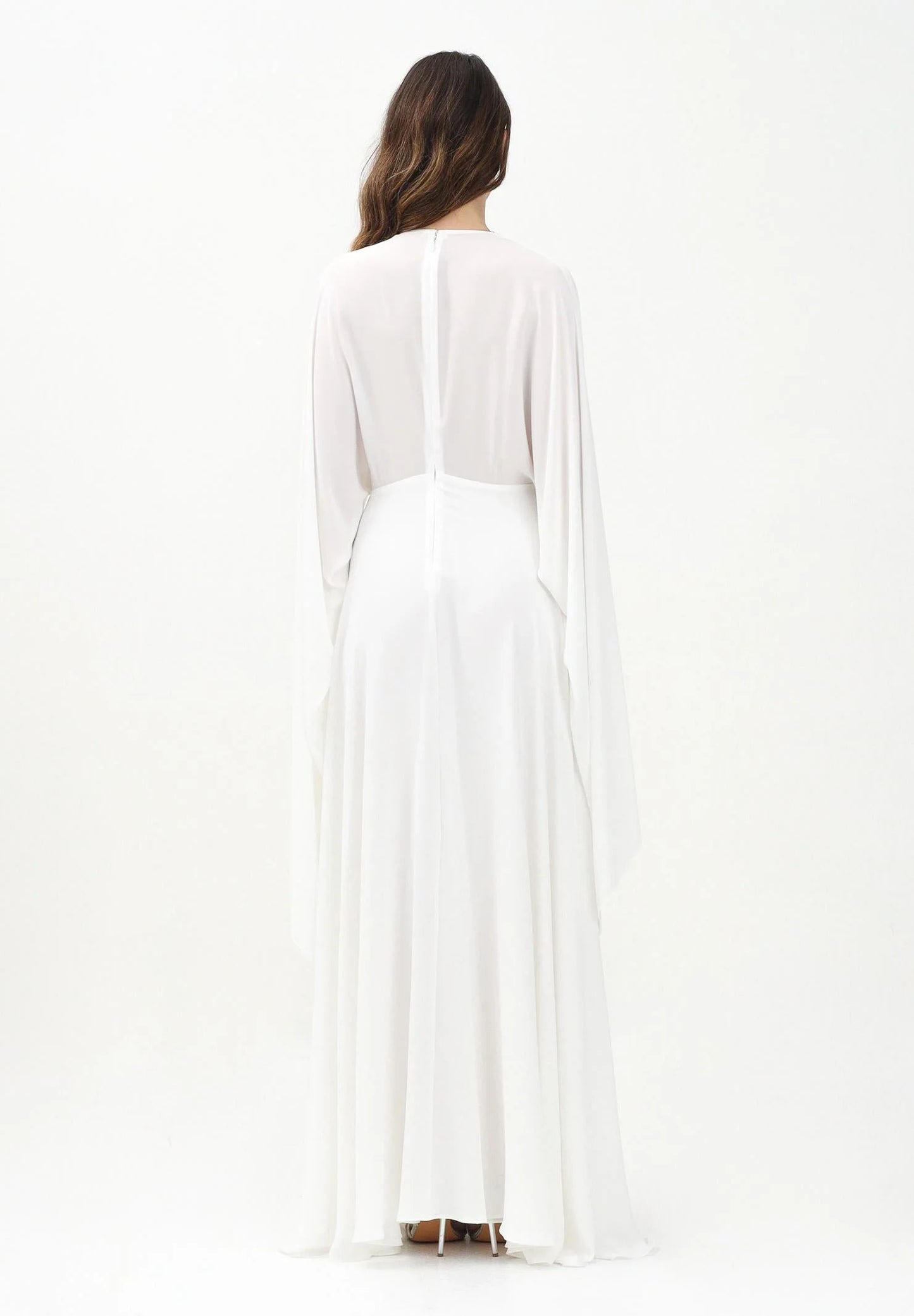 Long White Fluid Gown