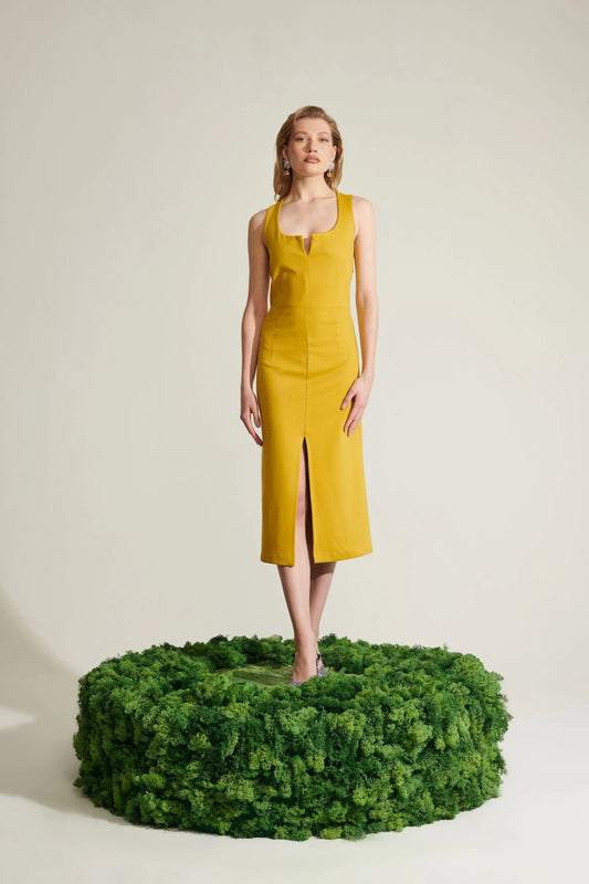 Open Back Midi Dress